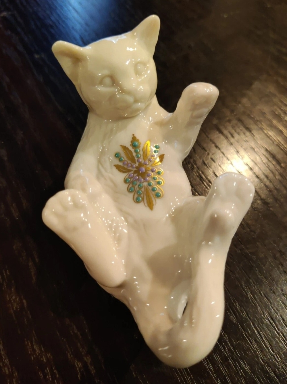 Lenox Laying Down Cat Jewels Collection Figurine Decorative Pet Décor